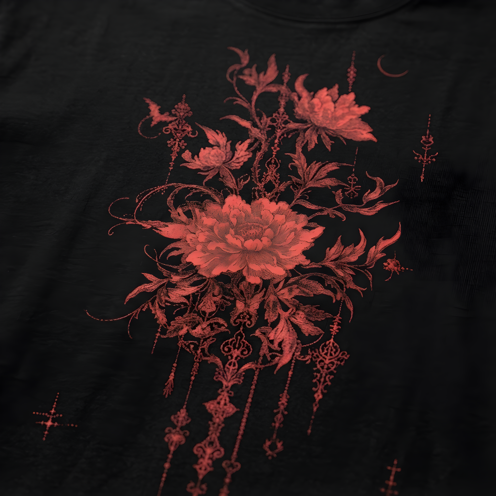 Gothic Rose Cybersigilism T-Shirt