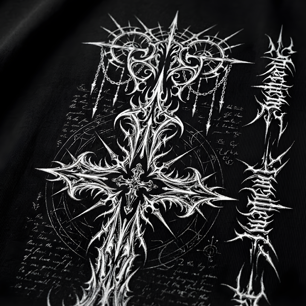 Dark Aesthetic Cyber Sigil T-Shirt