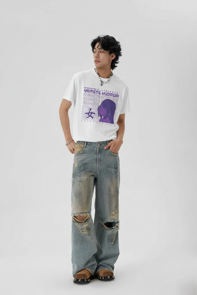 Yamete Kudasai – Japanese Girl Cyber Streetwear Tee