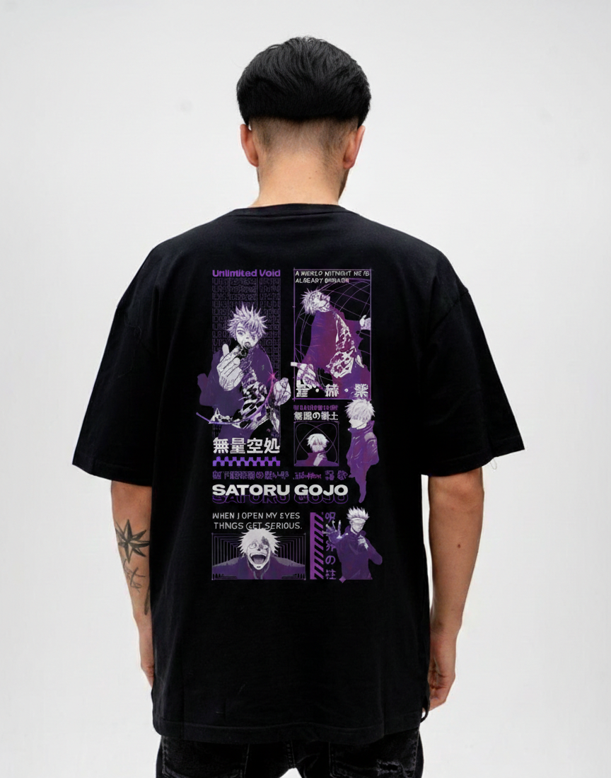Satoru Gojo Unlimited Void Oversized Tee