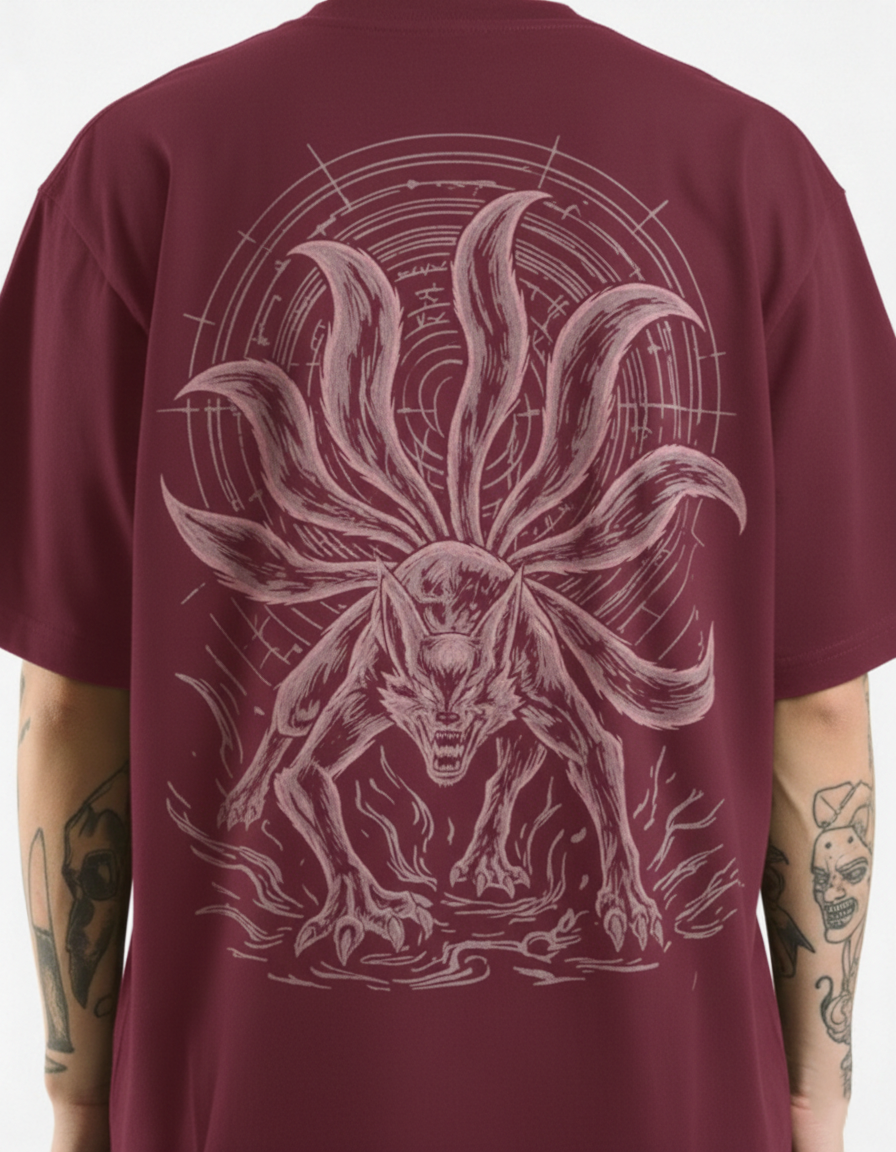 Nine Tails Kurama Oversized Tee