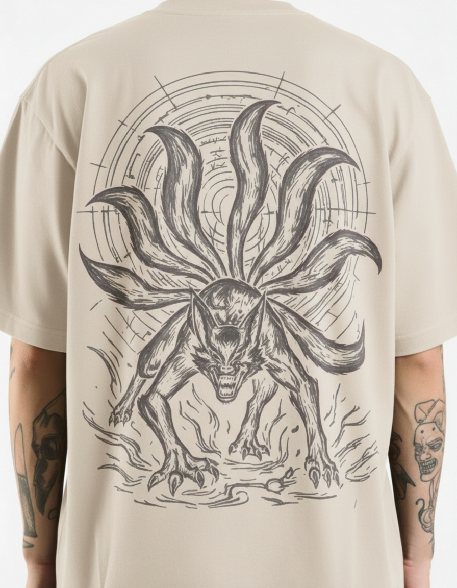 Nine Tails Kurama Oversized Tee