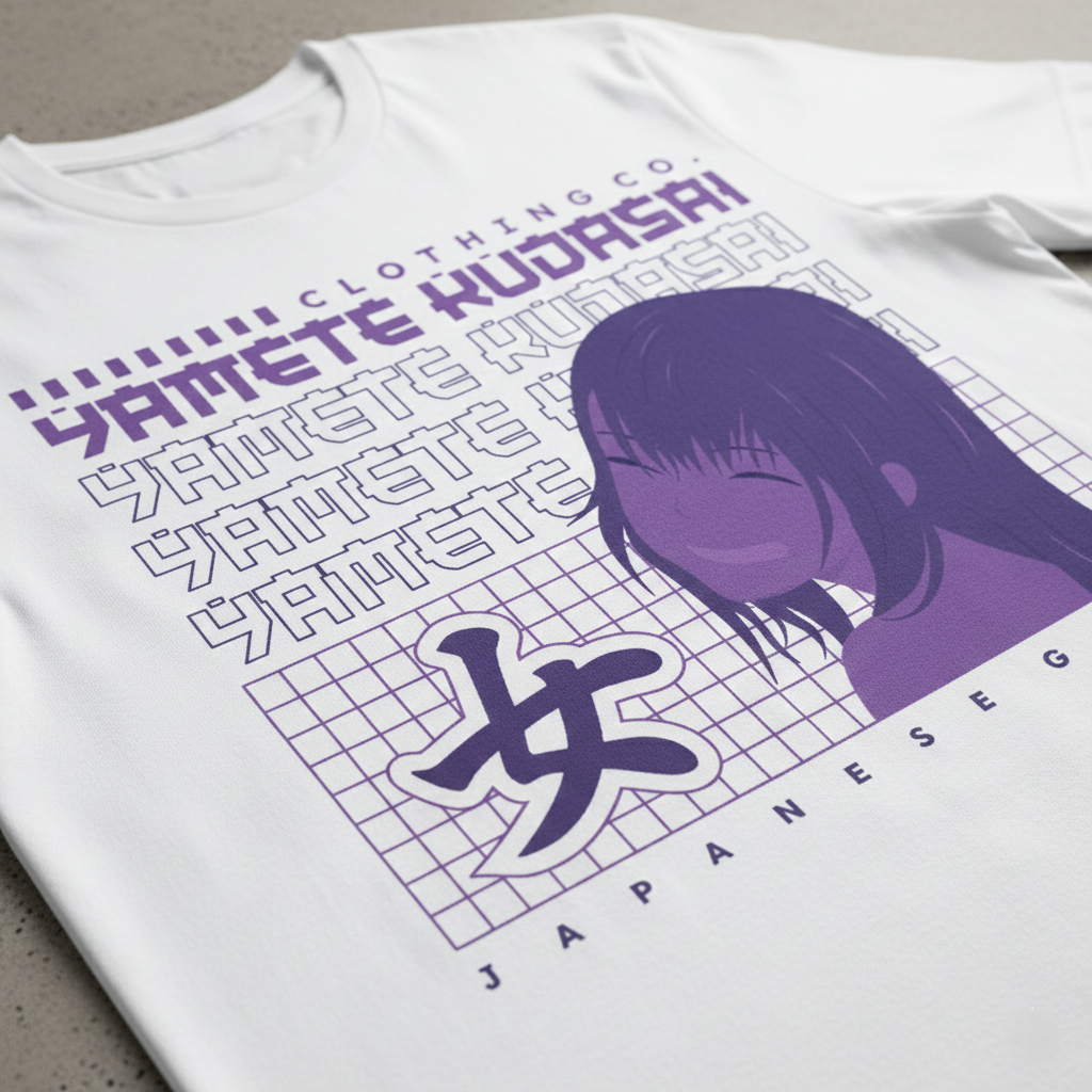 Yamete Kudasai – Japanese Girl Cyber Streetwear Tee