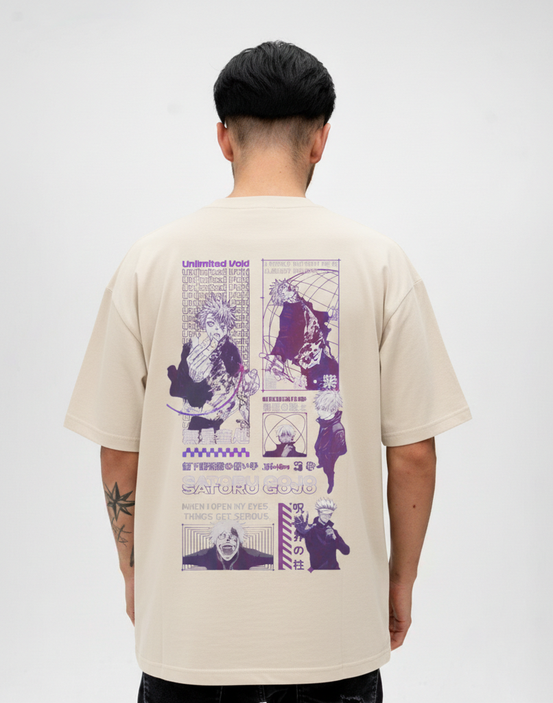 Satoru Gojo Unlimited Void Oversized Tee