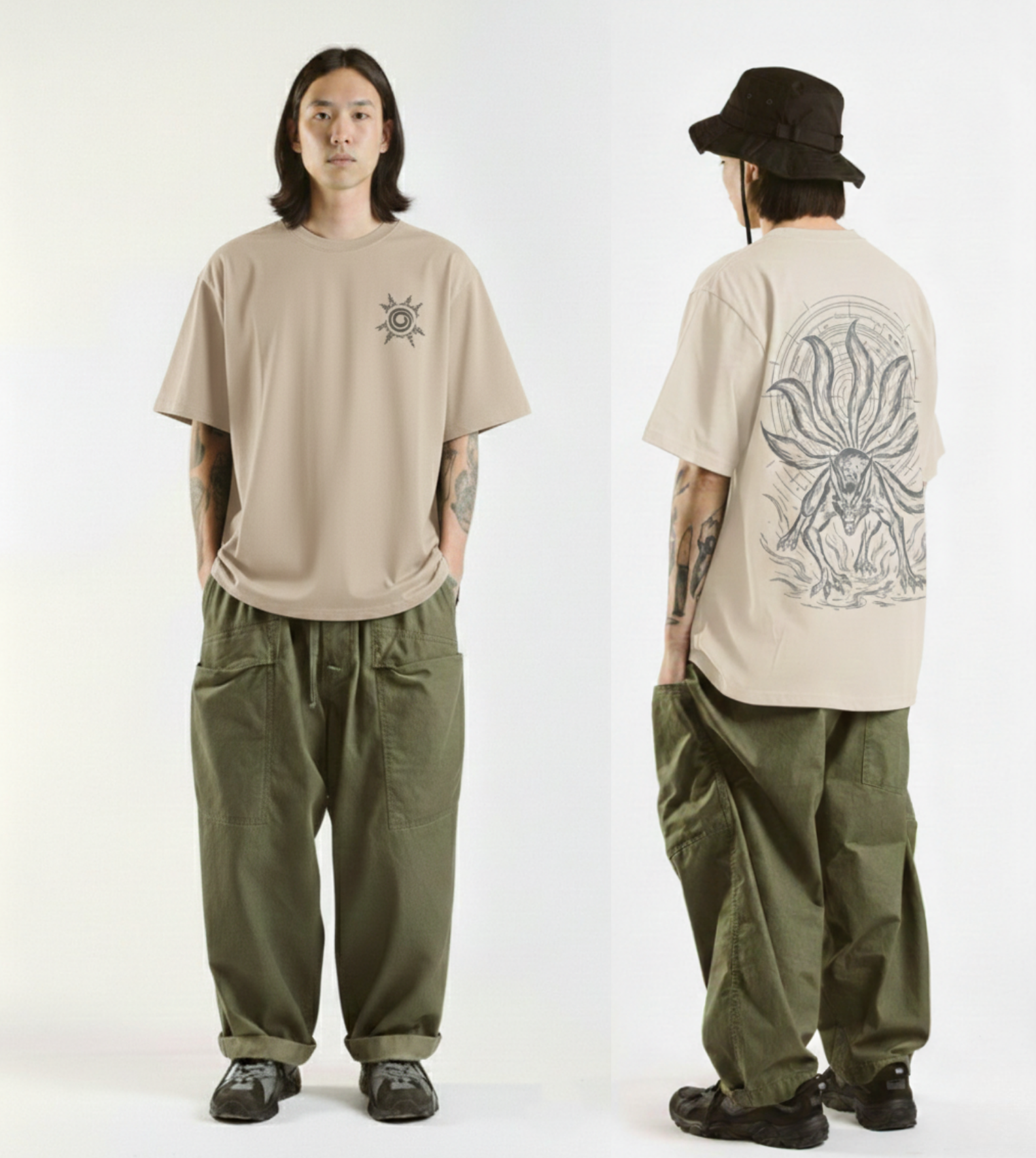 Nine Tails Kurama Oversized Tee